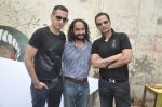 Gurmmeet Singh, manmeet Singh, Harmeet Singh on location of film Sharafat Gayi Tel Lene in Andheri, Mumbai on 8th July 2014